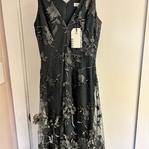 Dress the Population Black Midi Dress